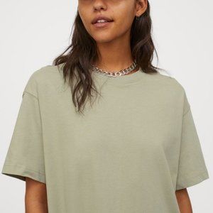 H&M Olive Jersey T-shirt Dress